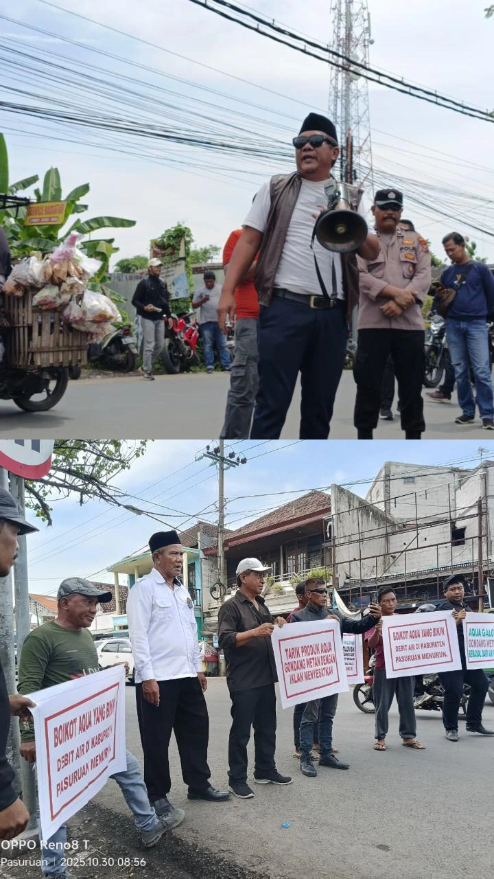 Demonstrasi di Depan Pabrik Aqua, Pendemo Tuntut Keterbukaan Izin Usaha