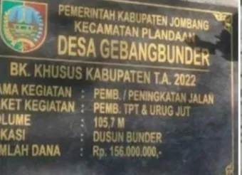 Diduga Oknum Perangkat Bermain Diproyek TPT Dan JUT Desa Gebang Bunder