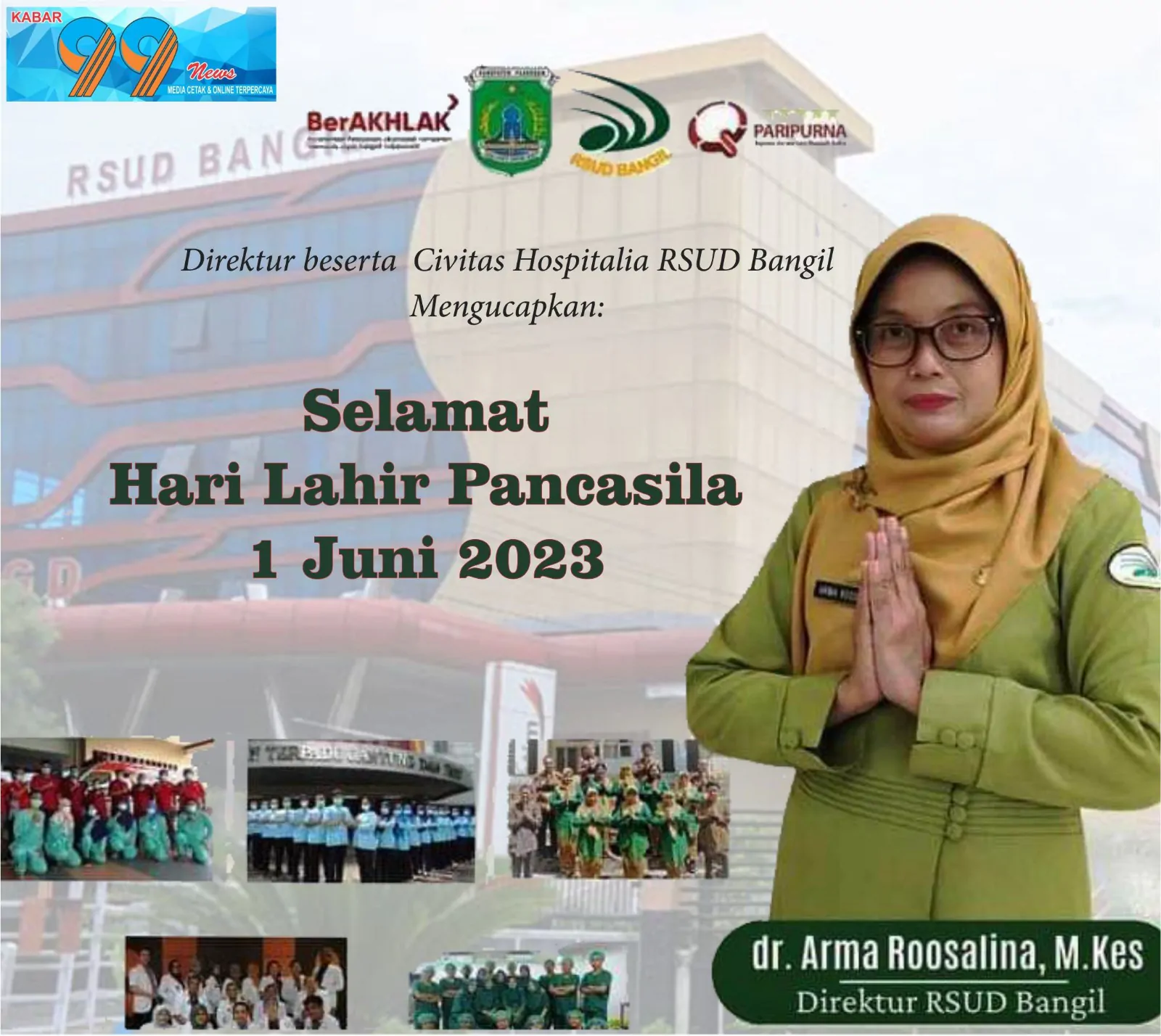 RSUD Bangil Mengucapkan selamat Hari Lahir Pancasila Tahun 2023