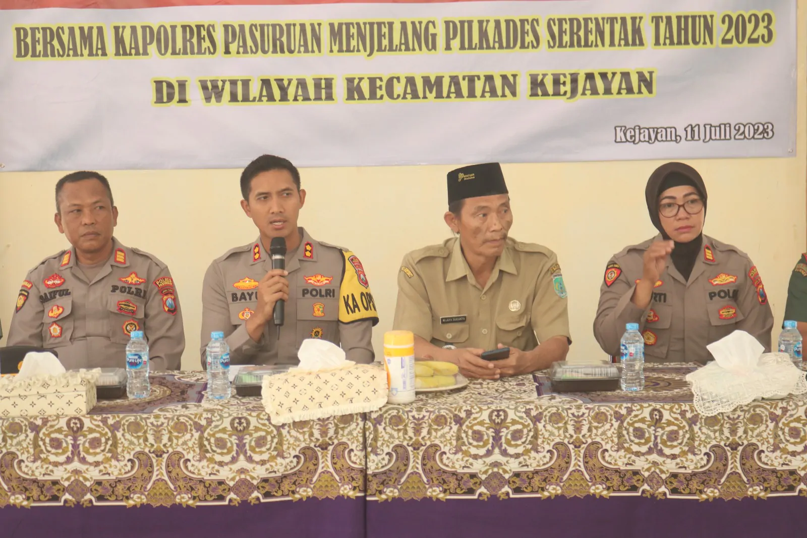 Jelang Pilkades Serentak 2023,Kapolres Pasuruan Gelar Silaturahmi Dan Dialog Kamtibmas Bersama Perangkat Desa