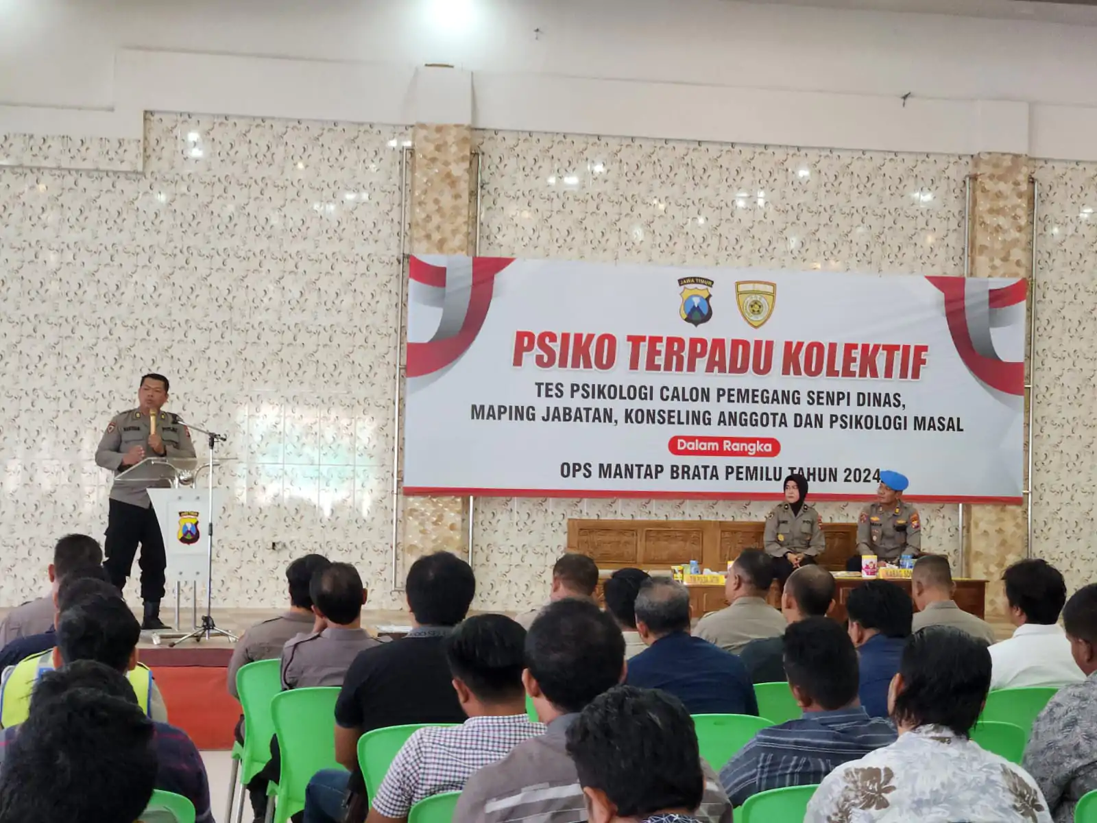 Perpanjang Ijin Senpi, Ratusan Personil Polres Pasuruan Ikuti Tes Psikologi