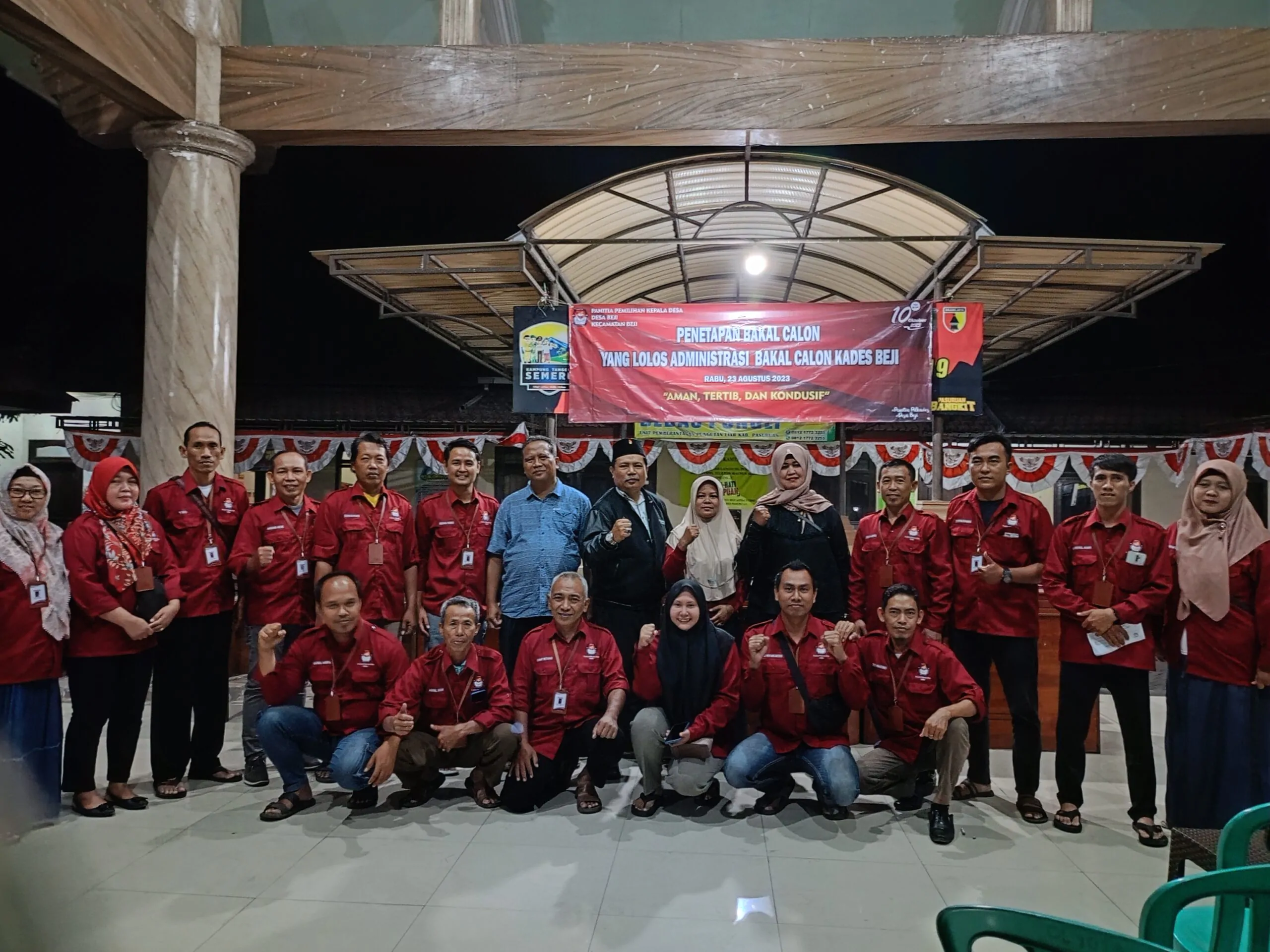 Penetapan Bakal Calon Kepala Desa Beji Yang Lolos Administrasi