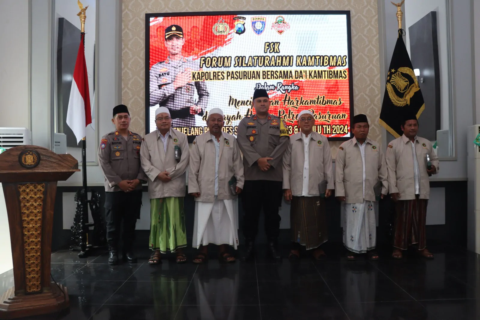 Jalin Silaturahmi Dengan Tokoh Agama, Polres Pasuruan Menggelar Jum’at Curhat Bersama Da’i Kamtibmas