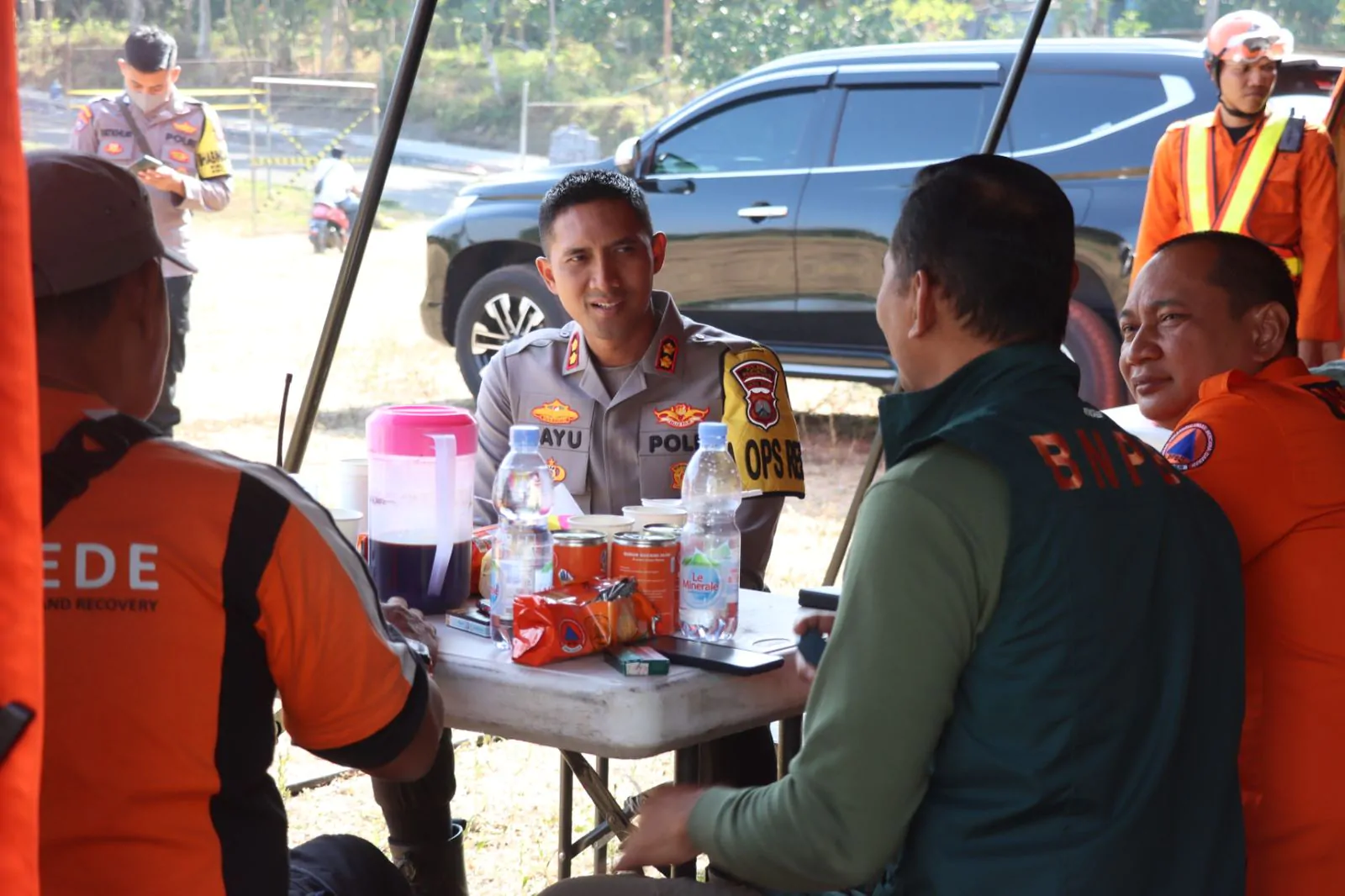 Tinjau Fenomena Alam Karhutla, Kapolres Pasuruan Terima Kunjungan Kabid Operasional  BNPB