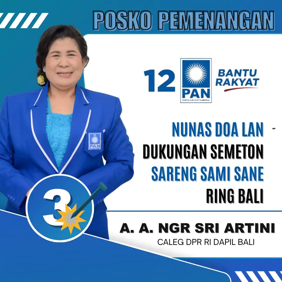 AA, NGR, Sri Artini, Caleg DPR-RI Dapil Bali, Siap Berjuang Untuk kembalikan Kejayaan Pariwisata Bali