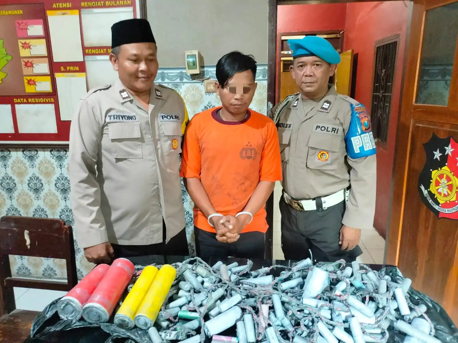 Menjelang Berakhirnya Operasi Pekat, Polsek Purwosari Berhasil Amankan Pelaku Pemilik Bahan Peledak