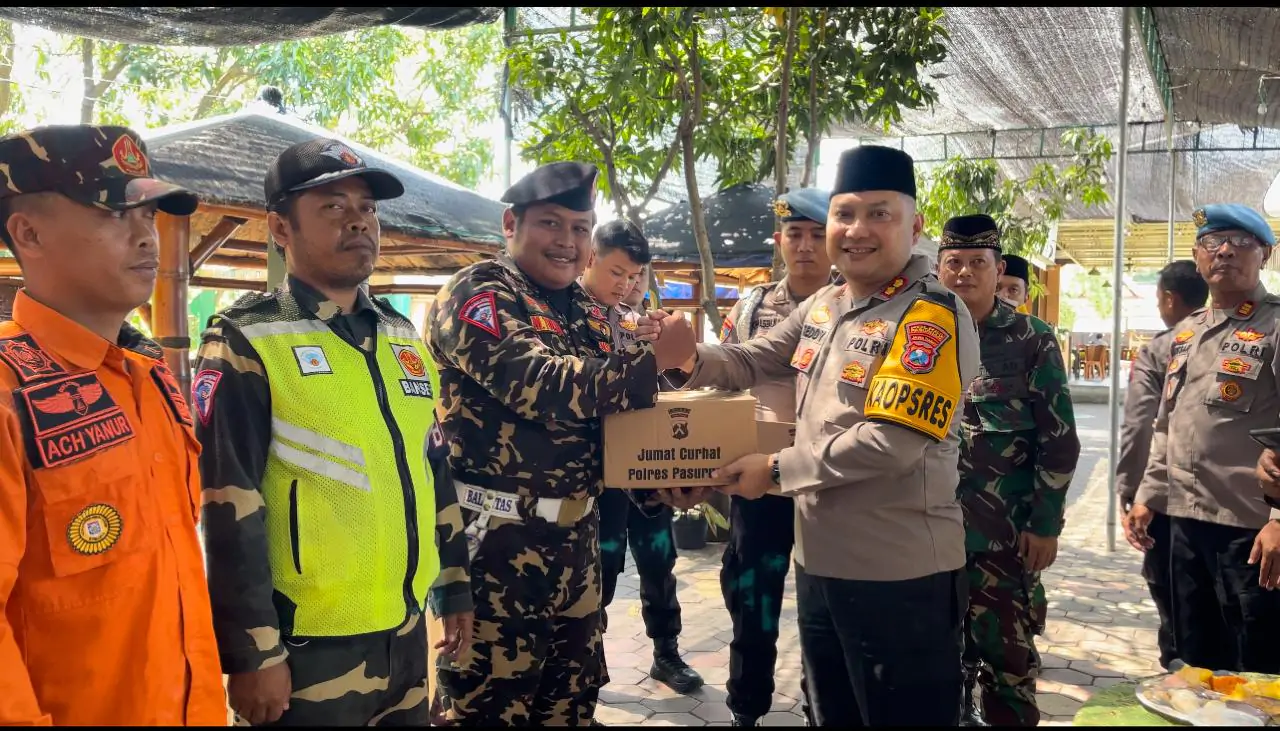 Mempererat Tali Silaturahmi Polri Dengan Masyarakat, Polres Pasuruan Gelar Jum’at Curhat