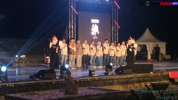 KPU Kabupaten Pasuruan Louching Peluncuran Tahapan PILKADA Tahun 2024 Ditaman Chandra Wilwatikta