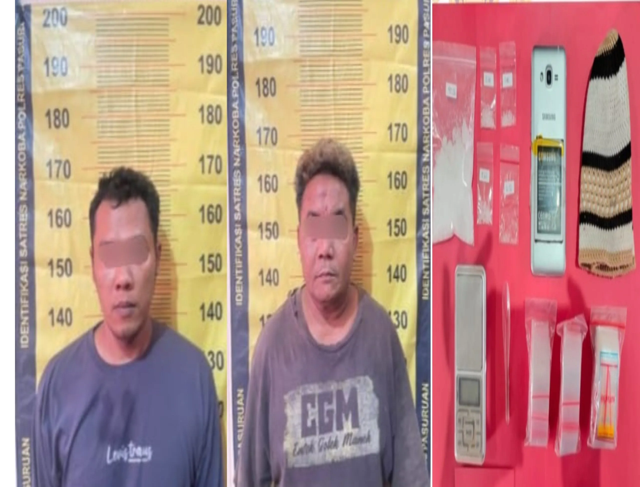 Satresnarkoba Polres Pasuruan Berhasil Amankan 2 Pelaku Jaringan Pengedar Narkoba