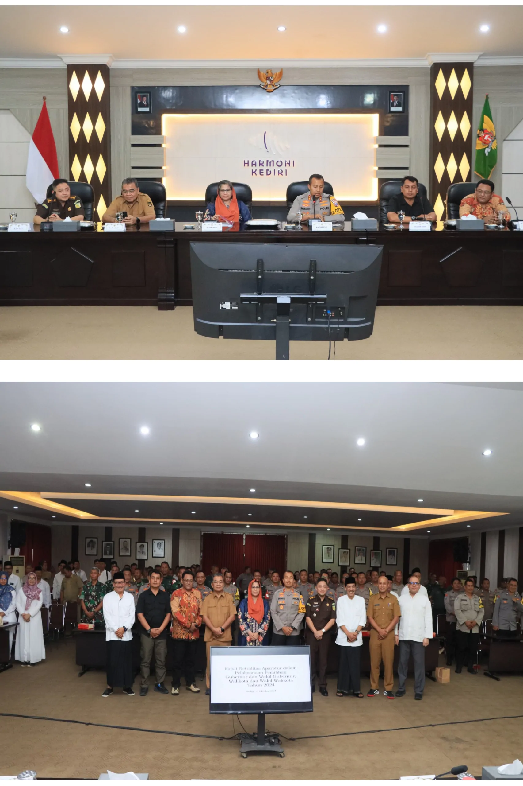 Kapolres Kediri Kota Bersama Pj Walikota Tekankan Netralitas Aparatur Negara di Pilkada 2024