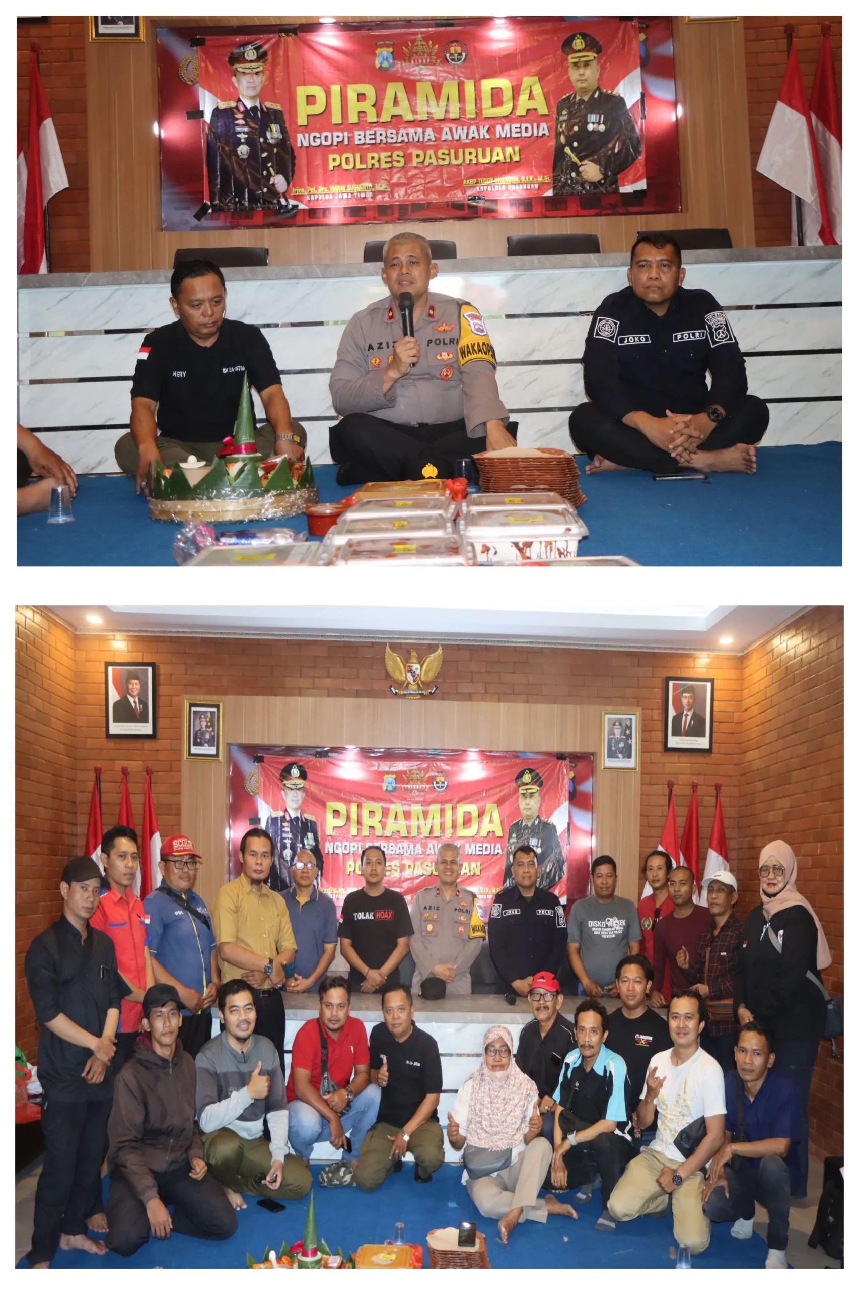 Jalin Kebersamaan Dengan Awak Media, Kasi Humas Polres Pasuruan Gelar Tasyakuran HUT Humas Polri ke -73