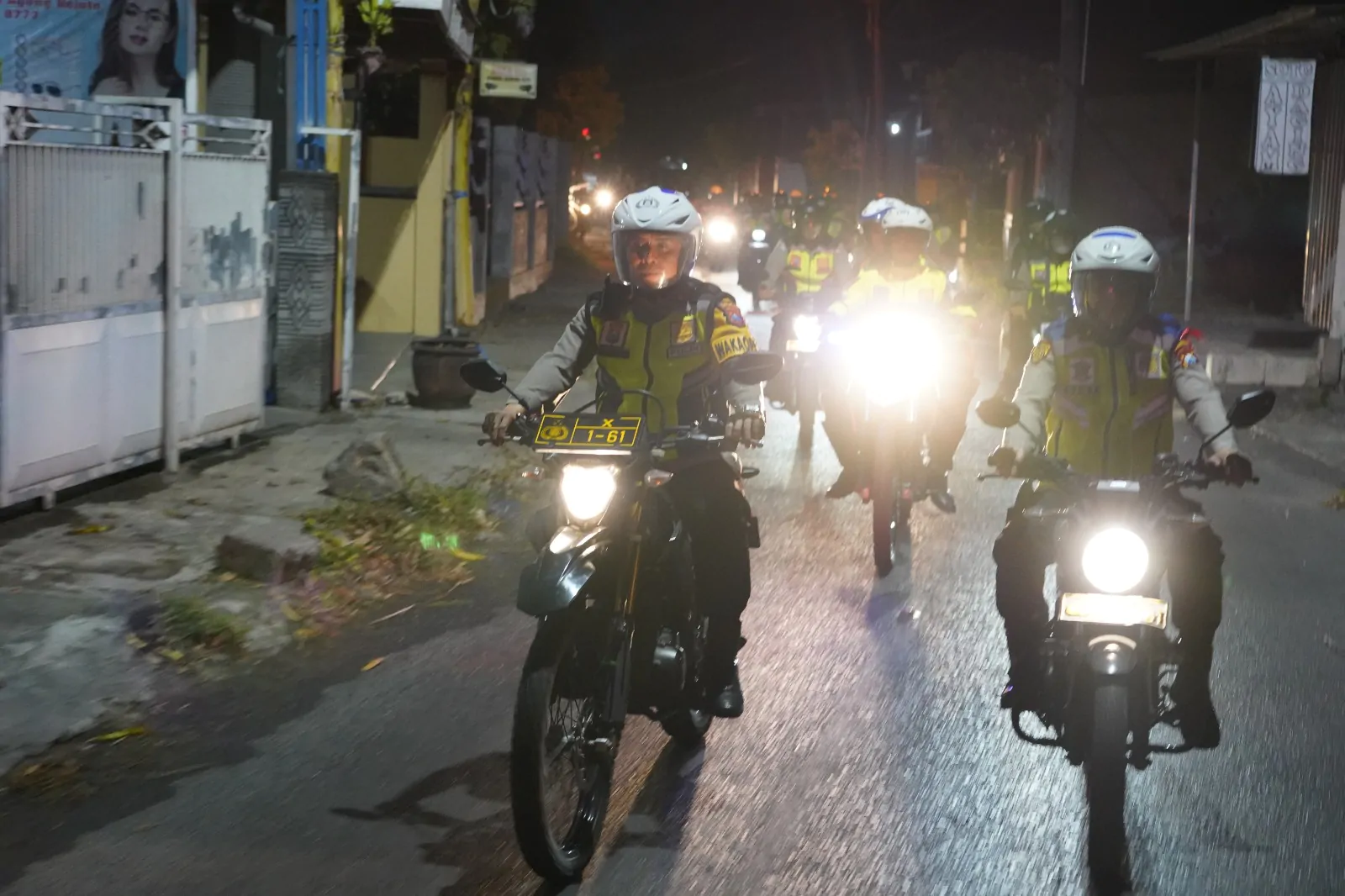Sinegitas Polres Mojokerto Kota bersama Kodim 0815 Patroli Jaga Kamtibmas Tahapan Kampanye Pilkada 2024