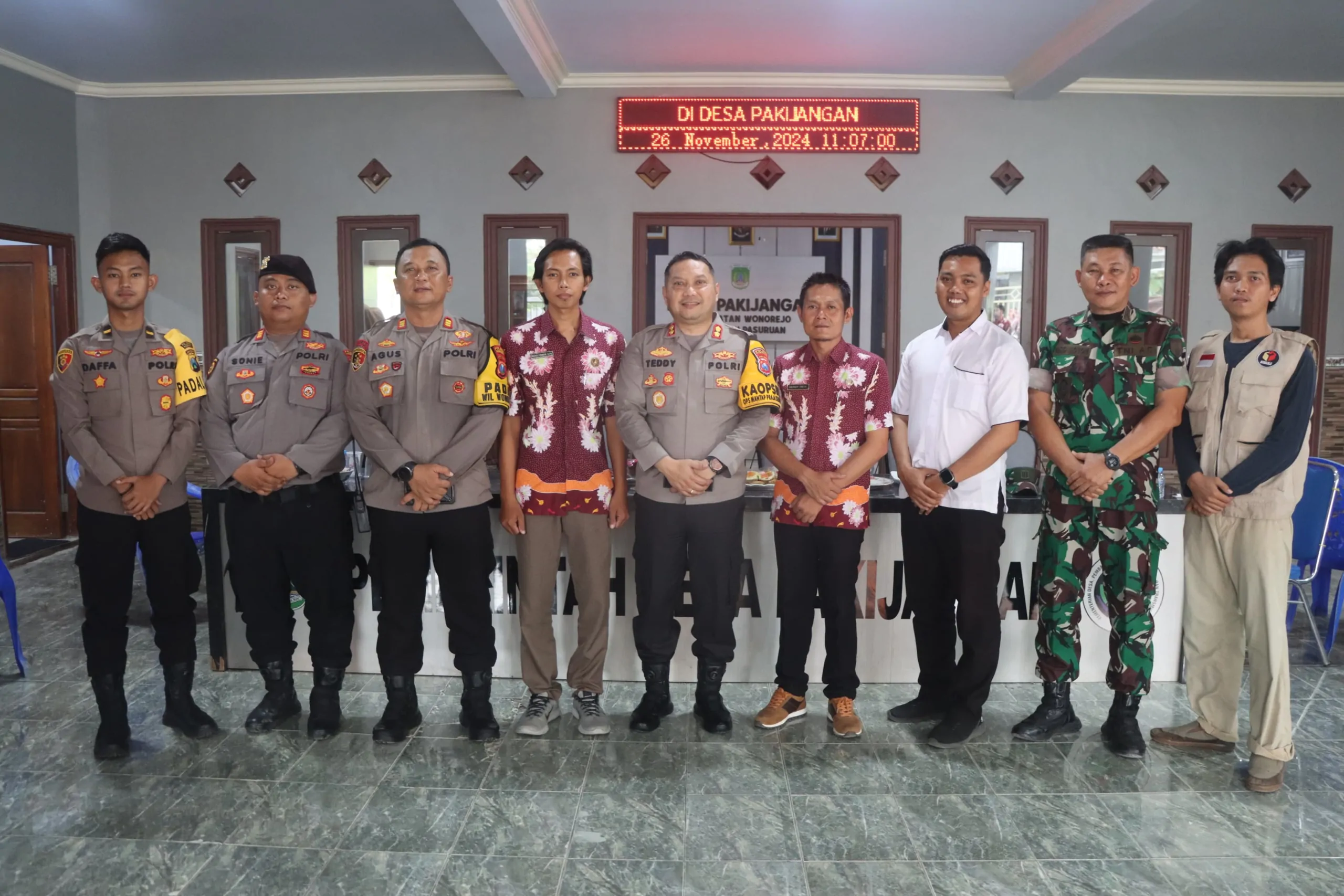 Aman! Pengamanan Berlapis, Kapolres Pasuruan Pantau Gudang Logistik PPS di Dua Desa