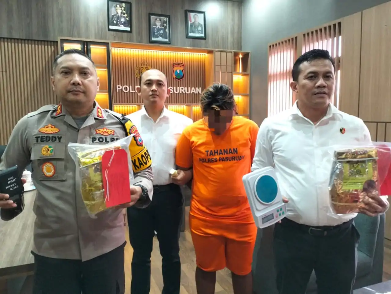 Satresnarkoba Polres Pasuruan Ungkap 2 Kg Sabu dalam Program 100 Hari Presiden RI