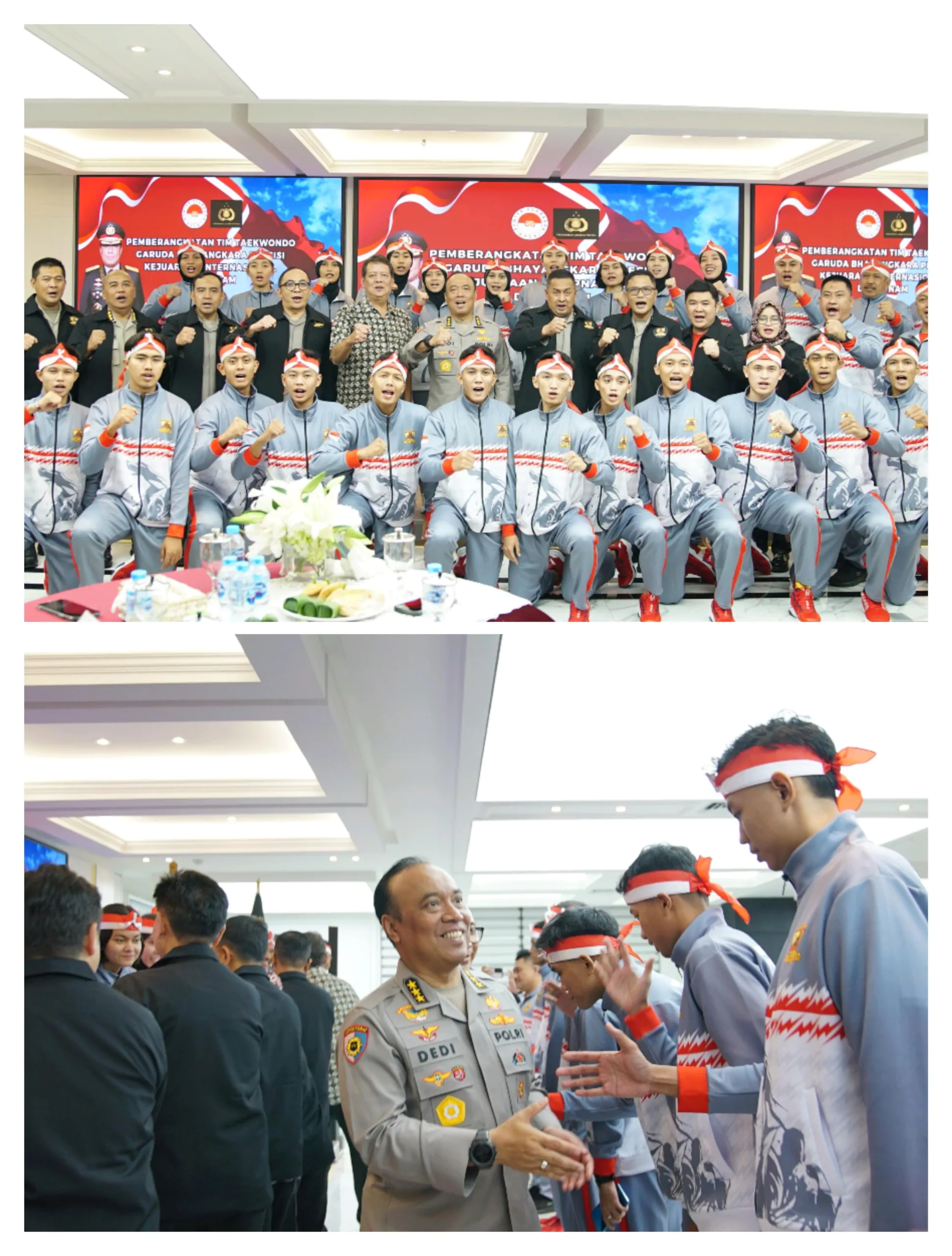 Lepas Tim Taekwondo Garbha Presisi Ke Vietnam, Irwasum Polri: Jaga Nama Baik Institusi dan Negara, Junjung Sportivitas
