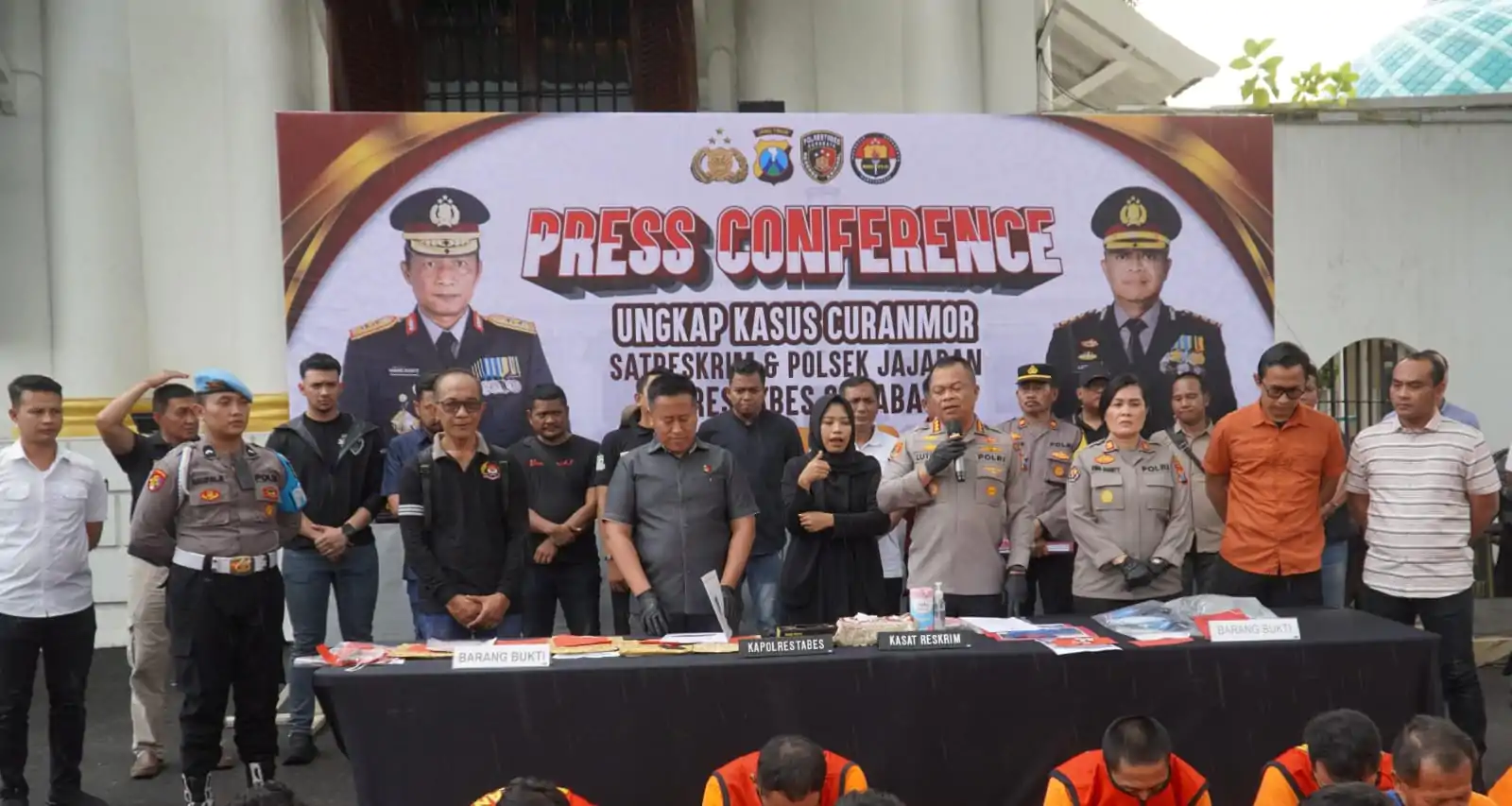 Dua Bulan Polrestabes Surabaya Berhasil Ungkap 54 Kasus Curanmor, 41 Pelaku dan 6 Penadah Diamankan