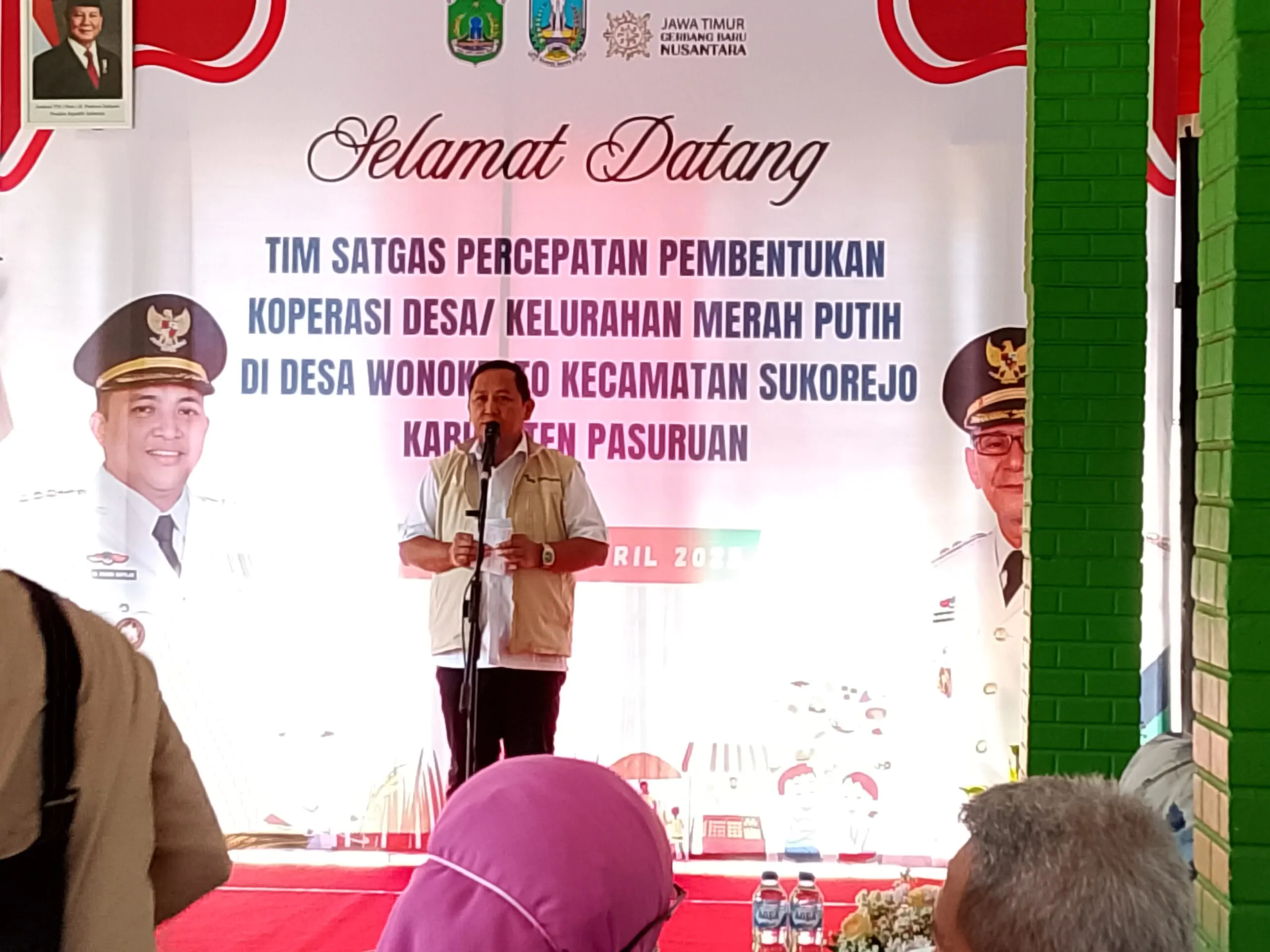 Kunjungan Tim Satgas  Percepatan Pembentukan Koperasi Desa/Kelurahan Merah Putih Di Desa Wonokerto Kecamatan Sukorejo Kabupaten Pasuruan