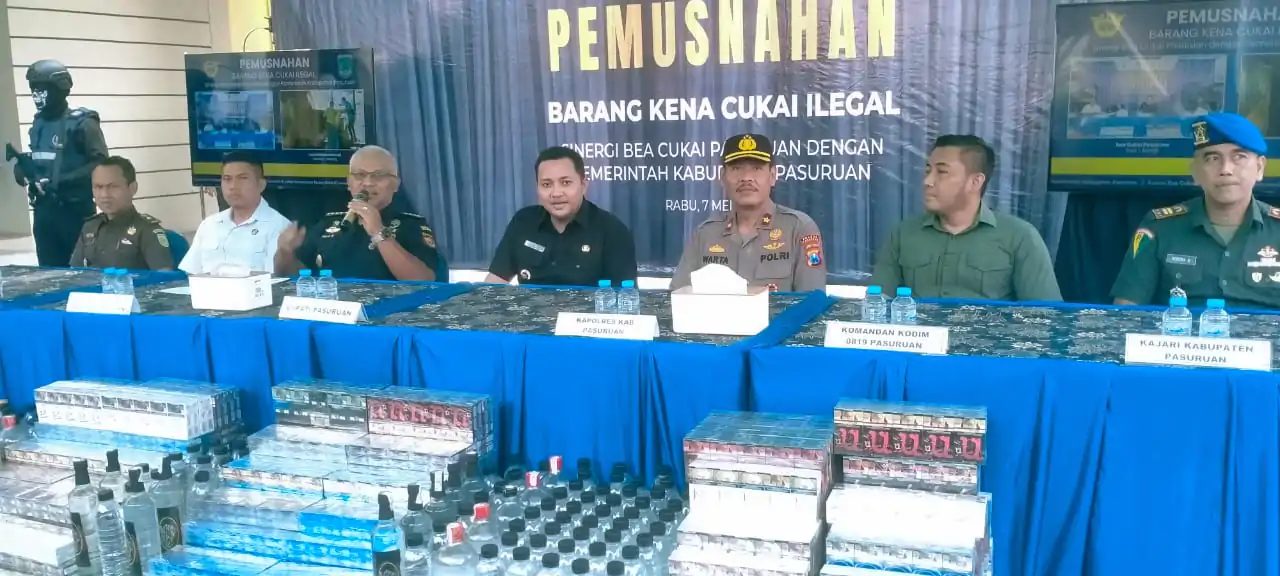 Pemusnahan Dan Upaya Bea Cukai Pasuruan Tekan Peredaran Barang Kena Cukai ILegal
