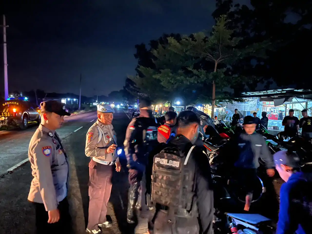 Polresta Banyuwangi Gelar KRYD Amankan Puluhan Motor Tak Standar