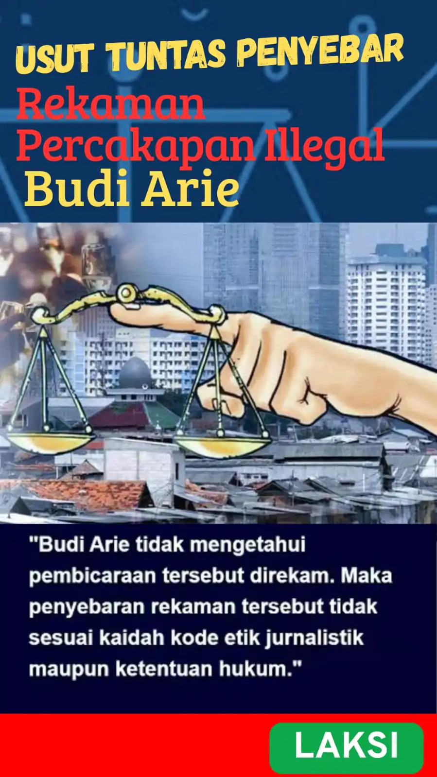 Tindak Tegas Fitnah Menyebarkan Rekaman Ilegal Budi Arie