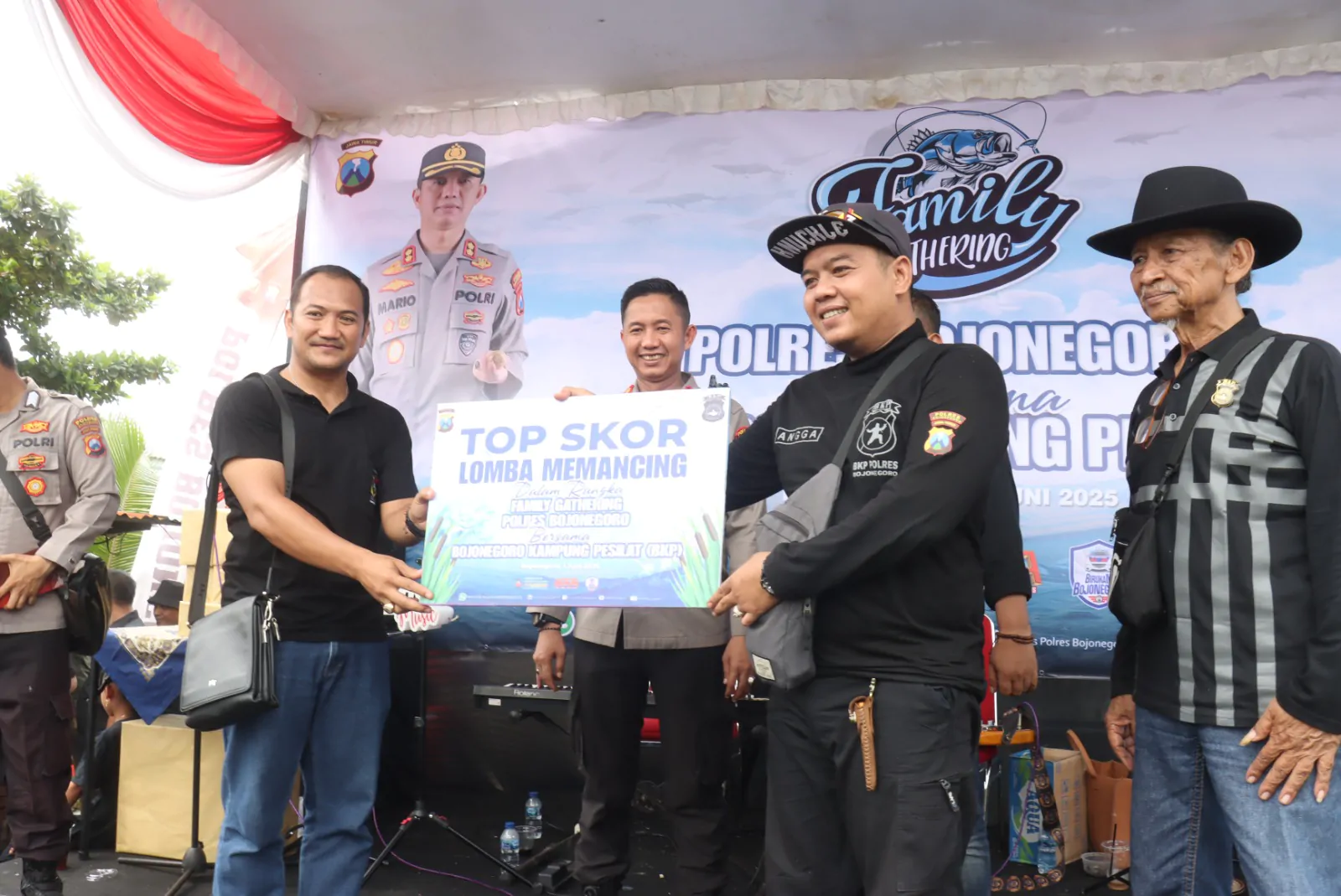 Perkuat Silaturahmi Jelang Suroan, Polres Bojonegoro Gelar Gathering Lomba Mancing Bersama Pesilat