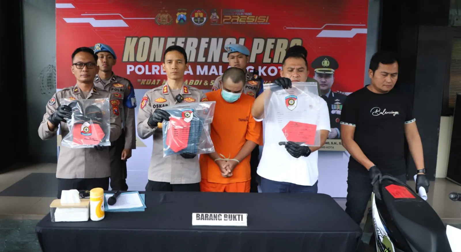Polresta Malang Kota Berhasil Amankan Begal Driver Ojol Buron Tiga Bulan
