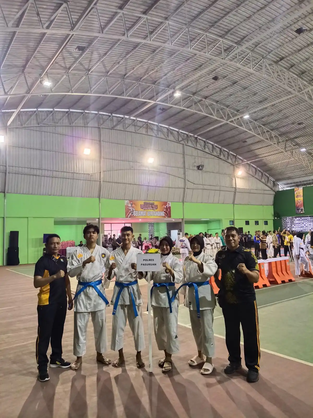 Tim Beladiri Polres Pasuruan Ikuti Kejuaraan Beladiri Polri se-Jawa Timur di Polda Jatim