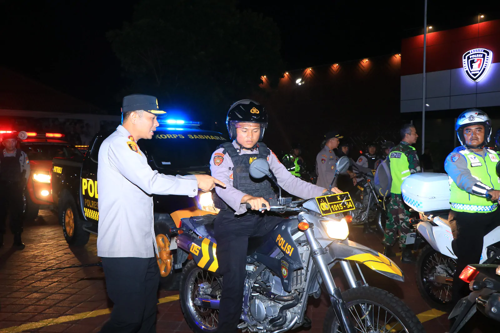 Amankan Malam 1 Suro, Polres Ngawi Gelar Patroli Skala Besar