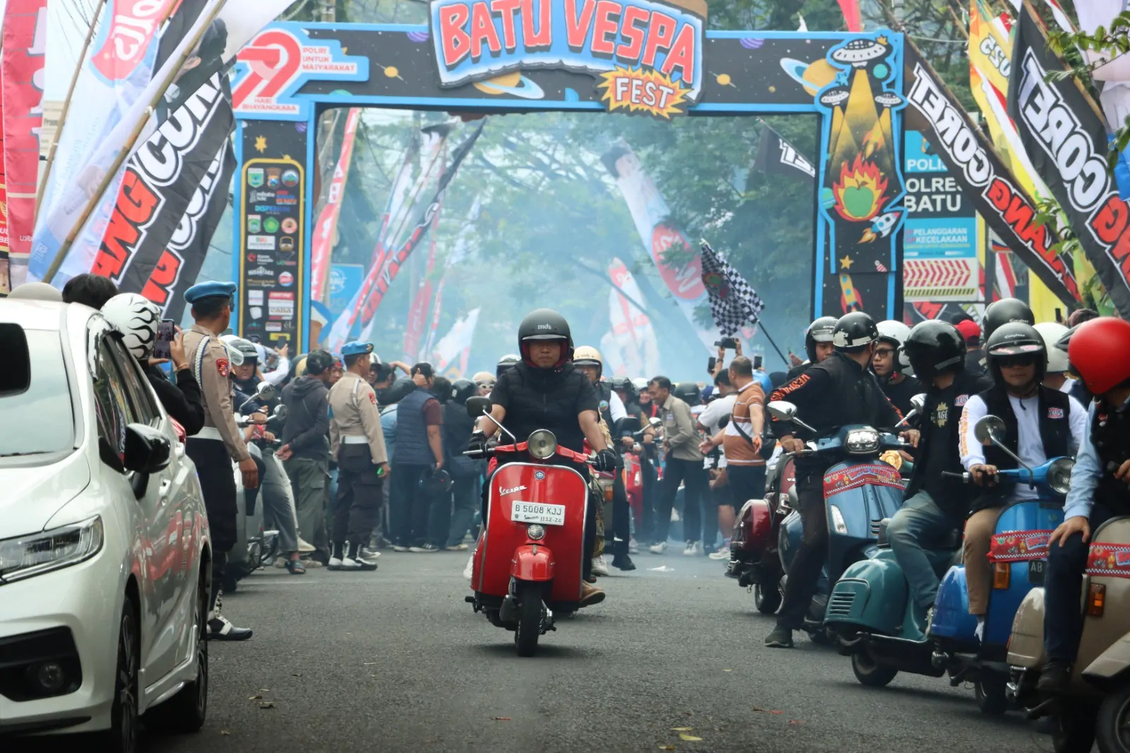 Hari Bhayangkara ke -79 Polres Batu Gelar Vespa Fest 2025 Dukung Industri Pariwisata