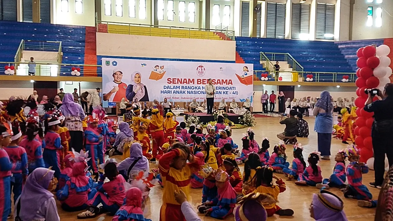Semarak Hari Anak Nasional ke-41 di Pasuruan: Ratusan Anak Ikuti Senam Ceria Bersama Bupati