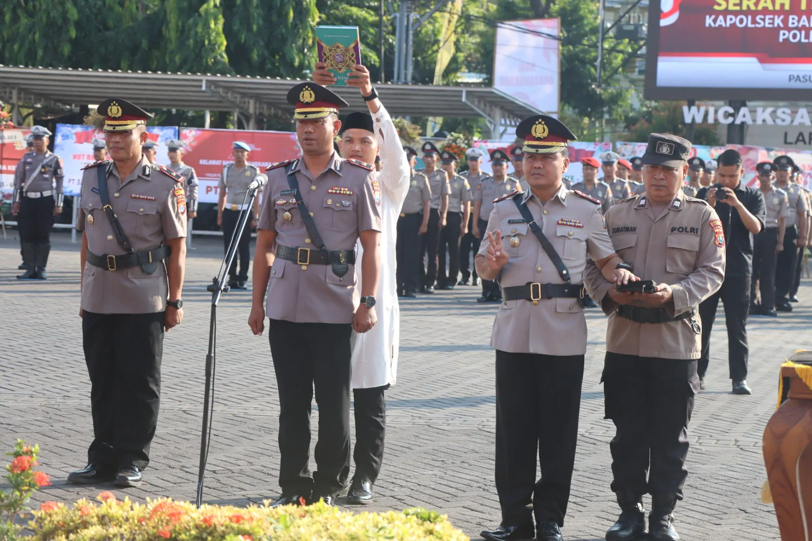 60 Anggota Naik Pangkat, Polres Pasuruan Laksanakan Sertijab