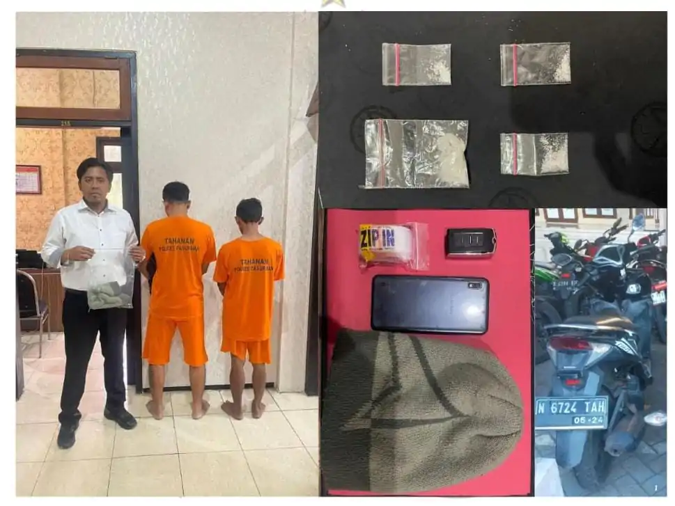 Dua Pengedar Sabu Asal Prigen Ditangkap, Polisi Sita 2,3 Gram Barang Bukti