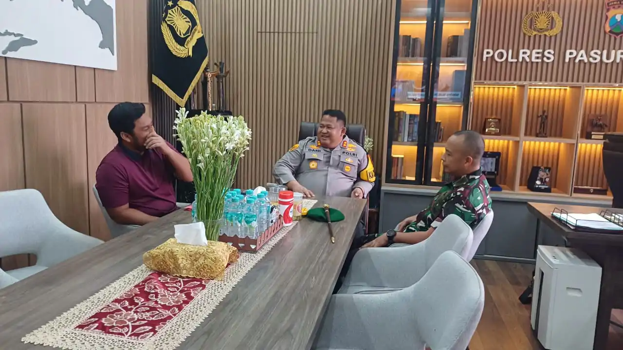 Dandim 0819/Pasuruan Kunjungi Polres Pasuruan, Perkuat Sinergi TNI-Polri