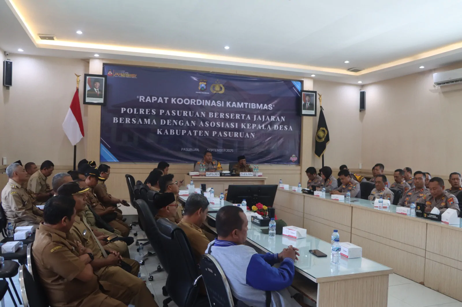 Polres Pasuruan dan AKD Bersatu Rapat Koordinasi Jaga Kondisifitas Wilayah