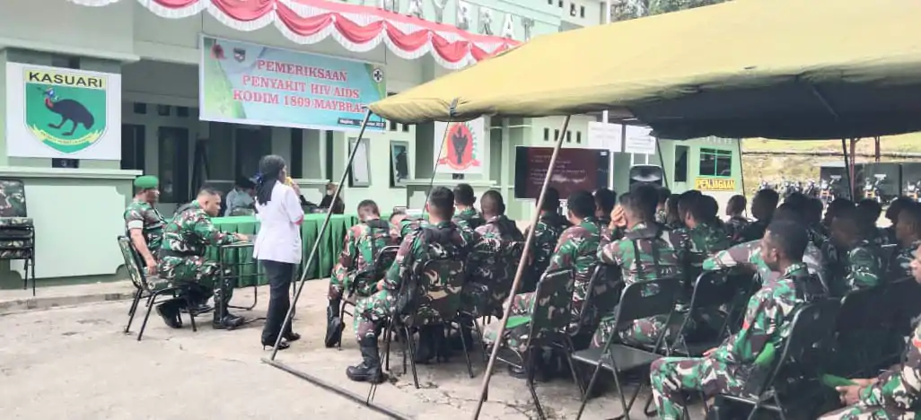 PEMERIKSAAN KESEHATAN PENYAKIT HIV/AIDS ANGGOTA KODIM 1809/MAYBRAT TAHUN 2025