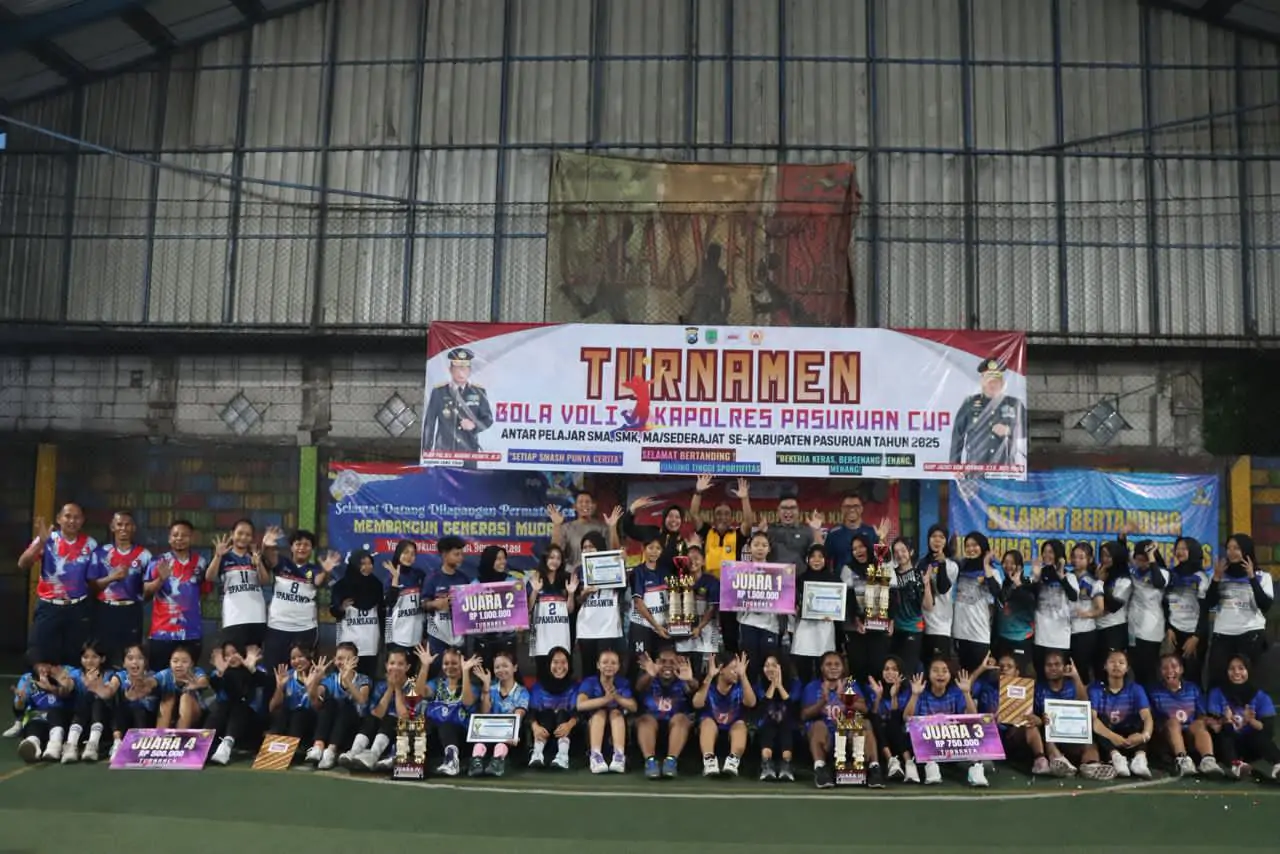 Kejayan dan Pandaan Sabet Juara, Kapolres Pasuruan Cup 2025 Berakhir Meriah