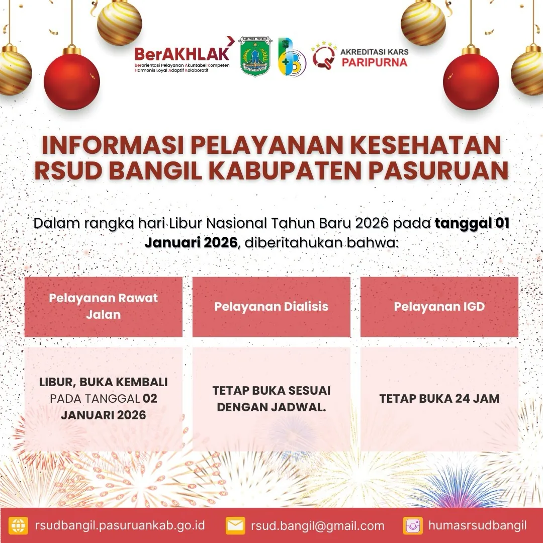 RSUD Bangil Pastikan Layanan Kesehatan Tetap Berjalan Selama Libur Tahun Baru 2026