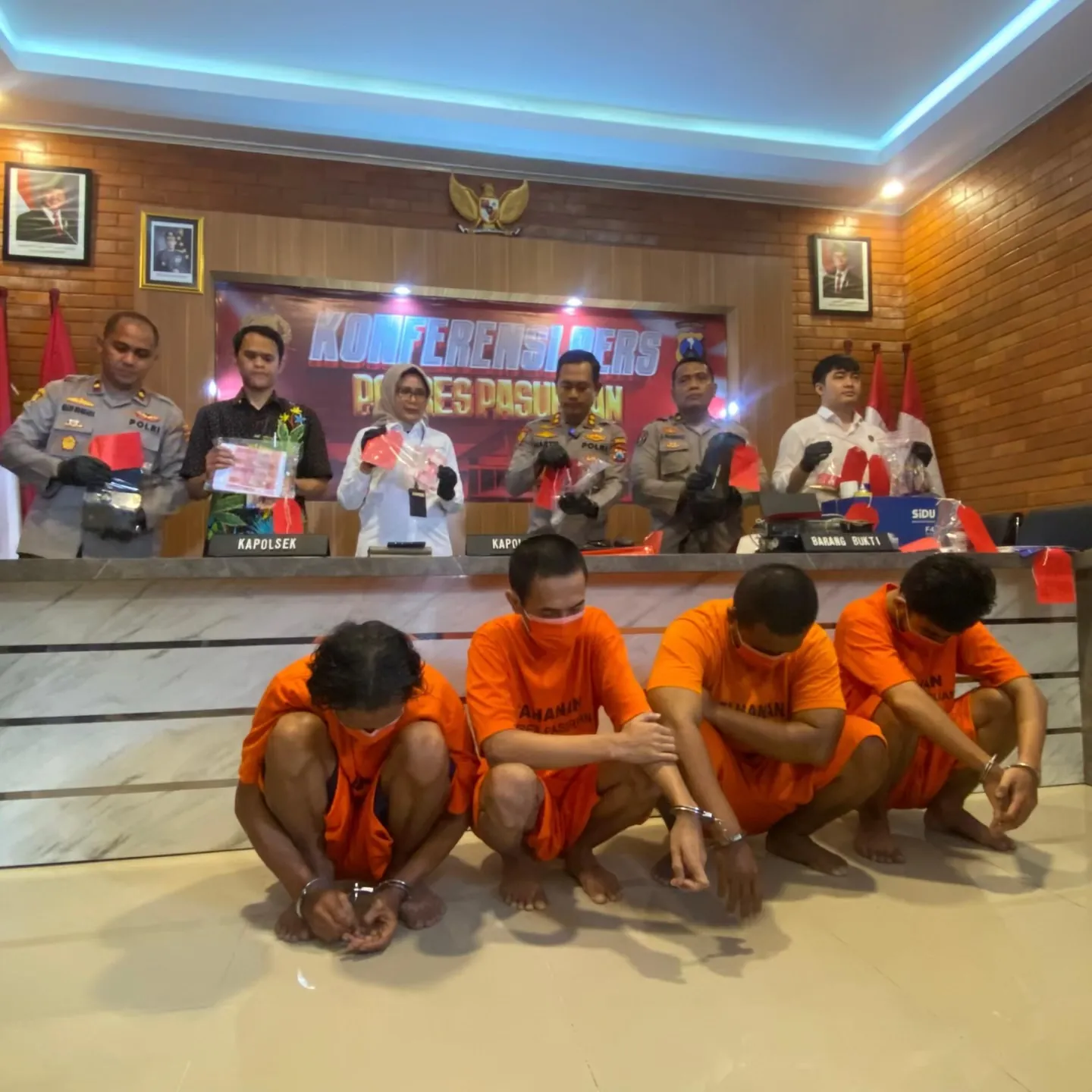 Unit Reskrim Polsek Gempol Bongkar Jaringan Peredaran Uang Palsu, Empat Pelaku Ditangkap
