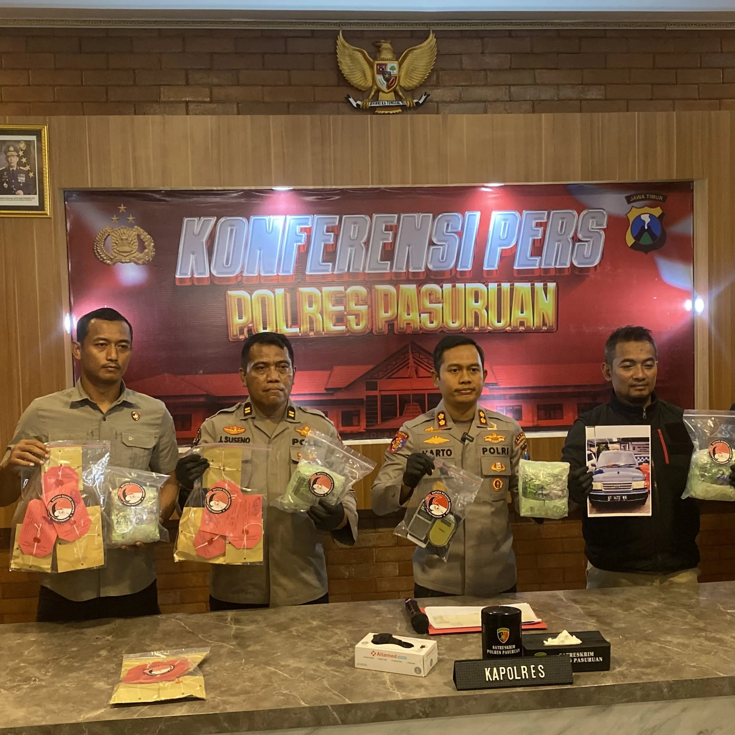 Polres Pasuruan Bongkar 25 Kasus, 46 Tersangka Diamankan, Sabu 5 Kilogram Lebih Disita
