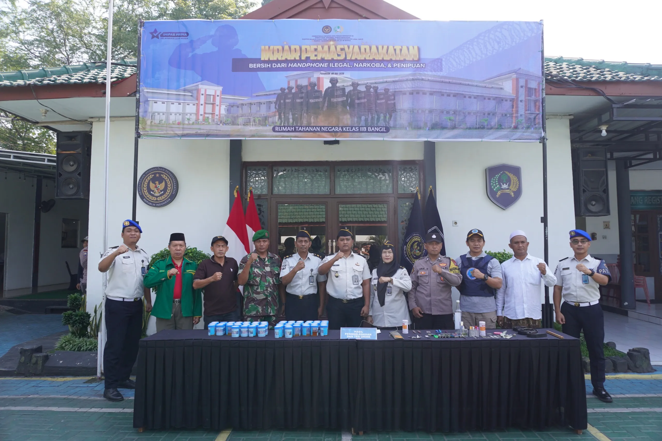 Rutan Bangil Tegaskan Komitmen Bersih dari HP Ilegal dan Narkoba, Gelar Apel Ikrar, Razia Kamar, hingga Tes Urine